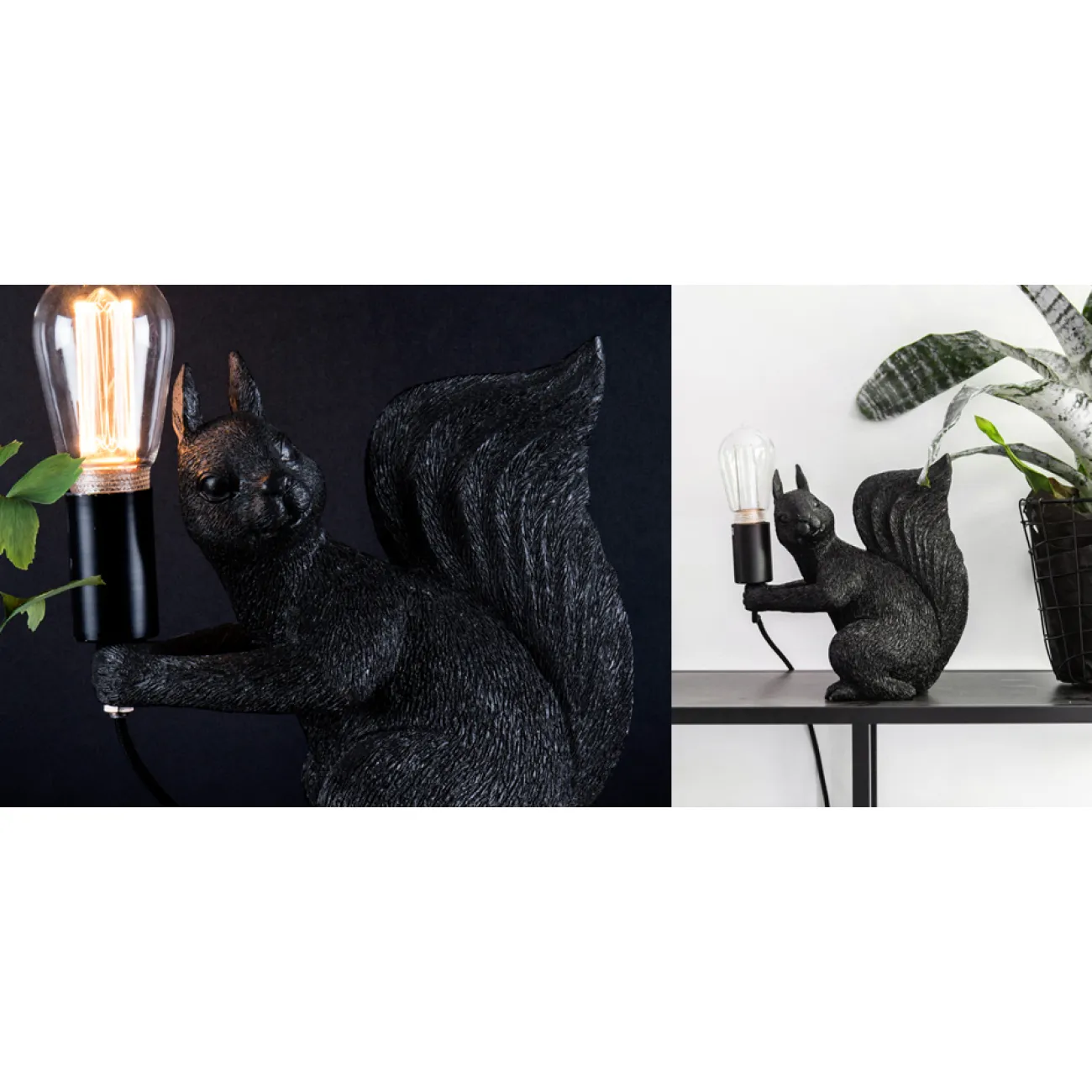 Настольная лампа Piff Table Blakc Черная белка Настольная лампа Piff Table Blakc Черная белка