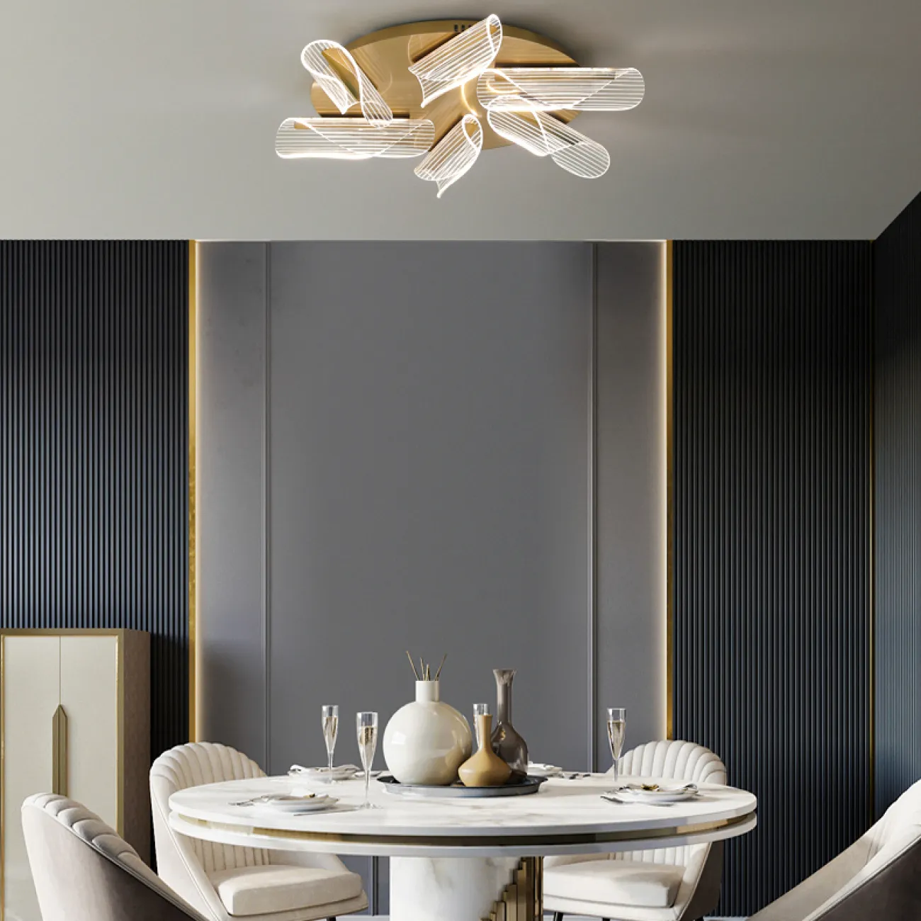 Потолочная люстра DELINA D48 Трехцветный свет от ImperiumLoft Потолочная люстра DELINA D48 Трехцветный свет от ImperiumLoft