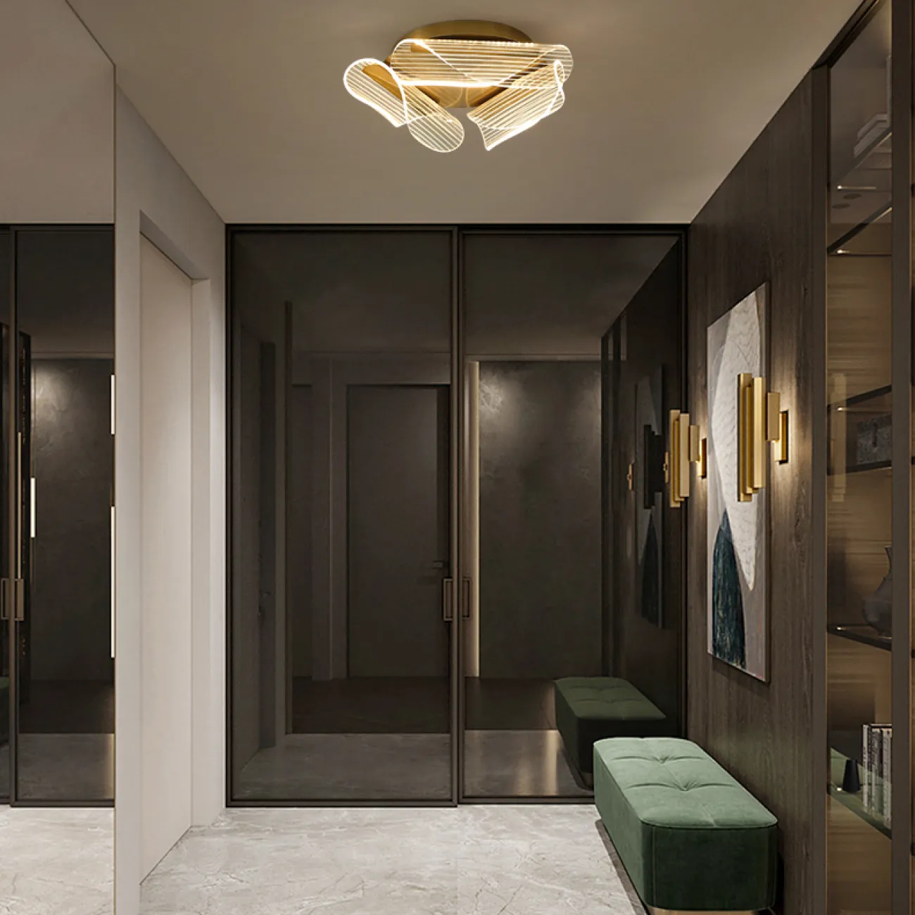 Потолочная люстра DELINA D48 Трехцветный свет от ImperiumLoft Потолочная люстра DELINA D48 Трехцветный свет от ImperiumLoft