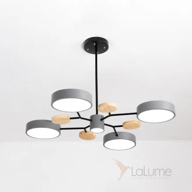Люстра на штанге MEADE 5 lamps Grey от ImperiumLoft Люстра на штанге MEADE 5 lamps Grey от ImperiumLoft