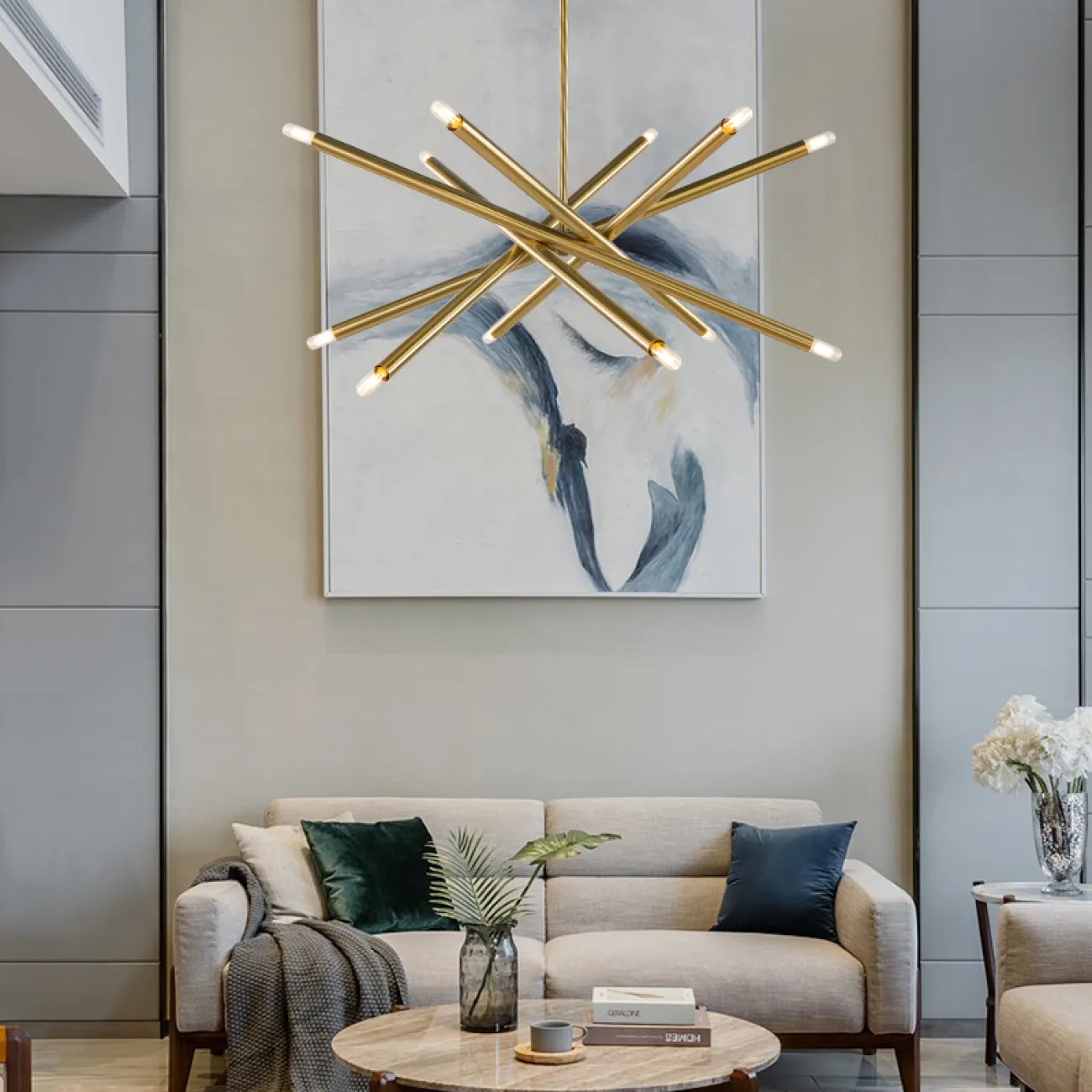 Люстра на штанге SPIKE D50 H65 от ImperiumLoft