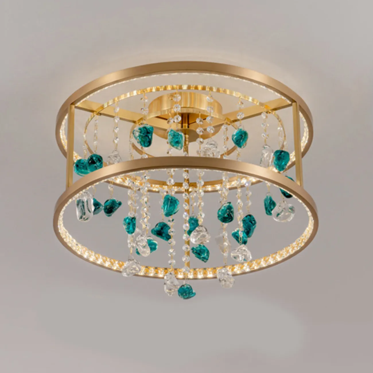 Потолочная люстра PANDORA D30 Turquoise от ImperiumLoft