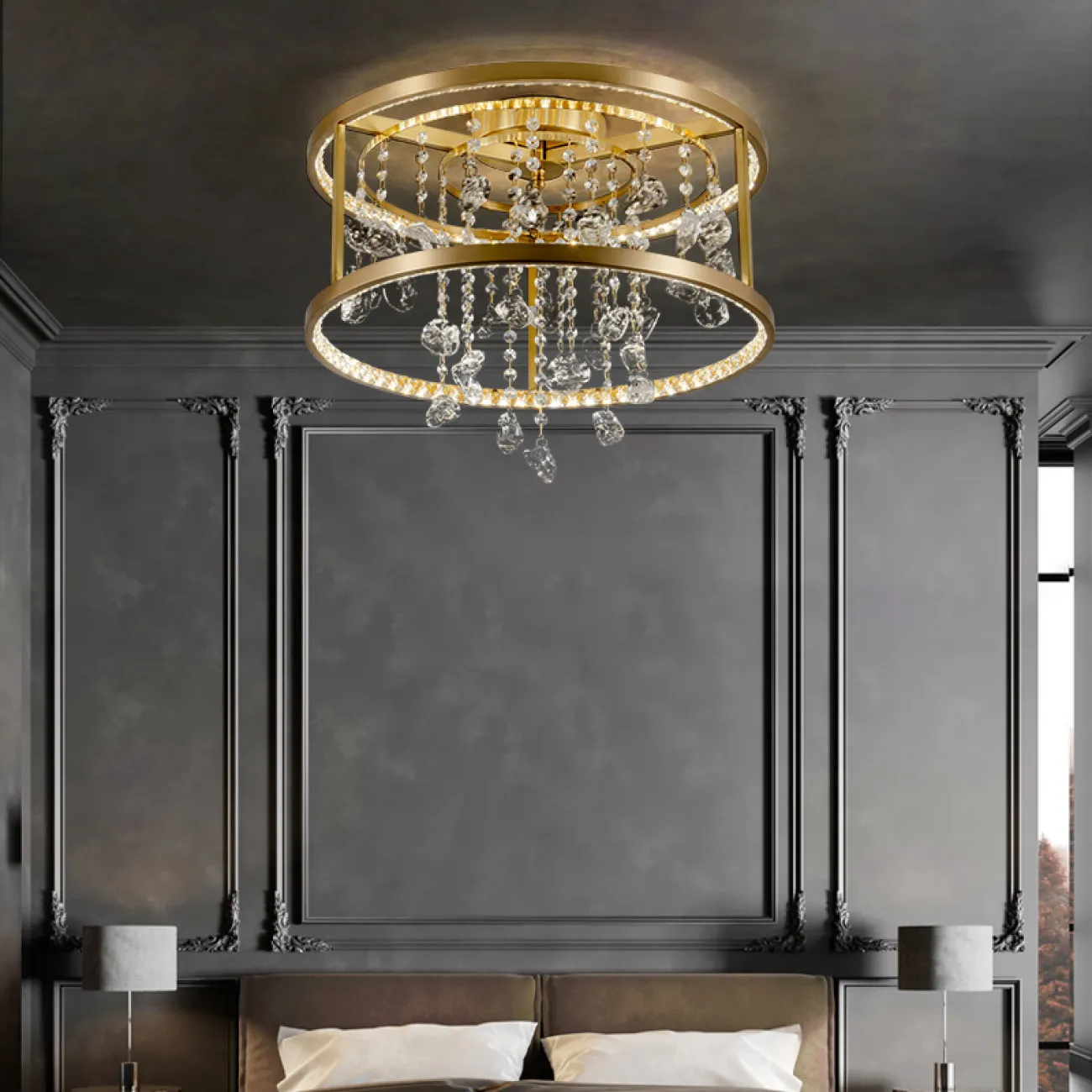 Потолочная люстра PANDORA D30 Turquoise от ImperiumLoft