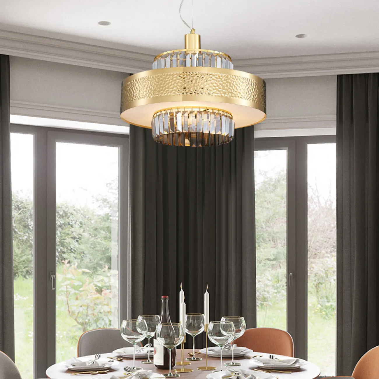 Подвесная люстра ROXANA D60 Gold от ImperiumLoft
