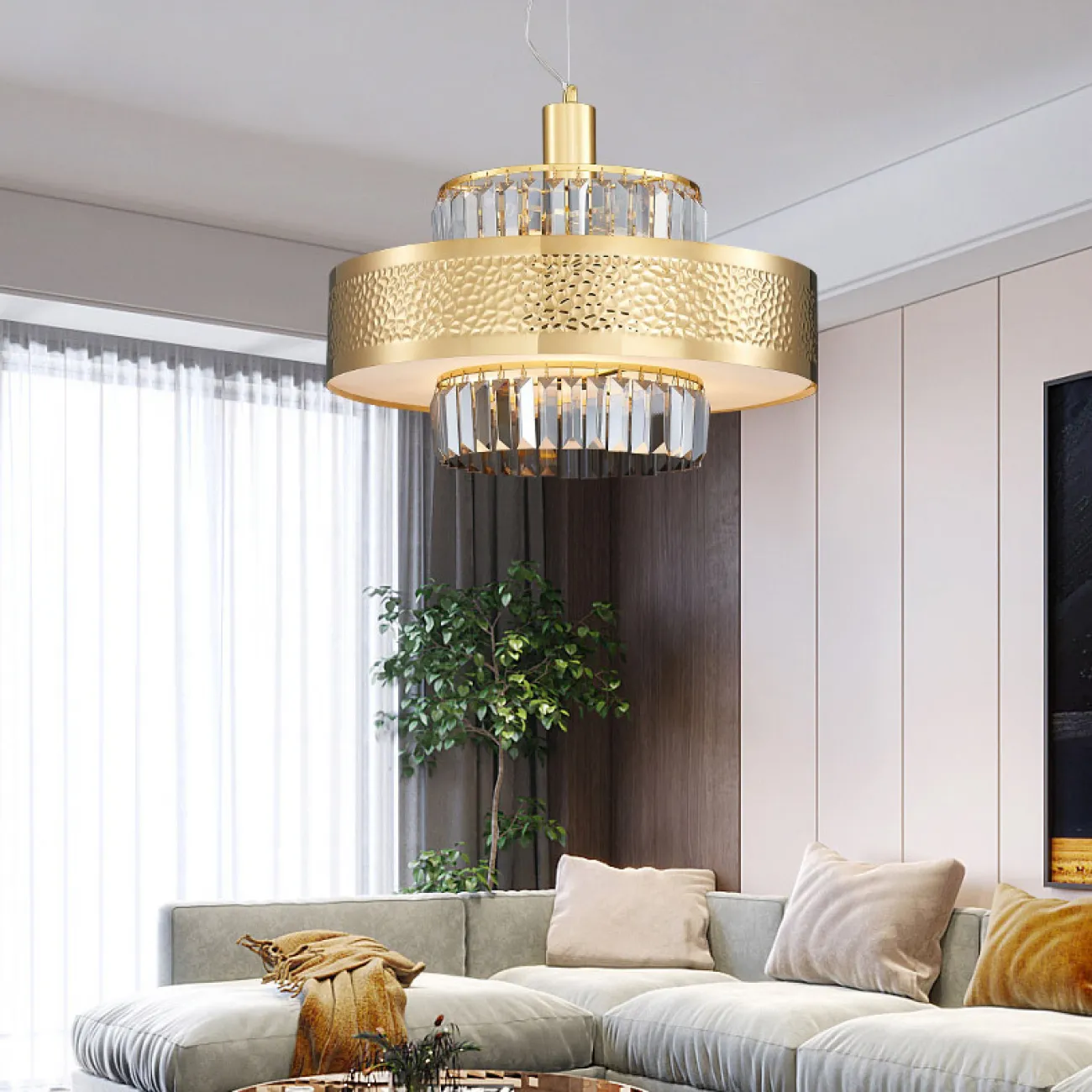 Подвесная люстра ROXANA D60 Gold от ImperiumLoft