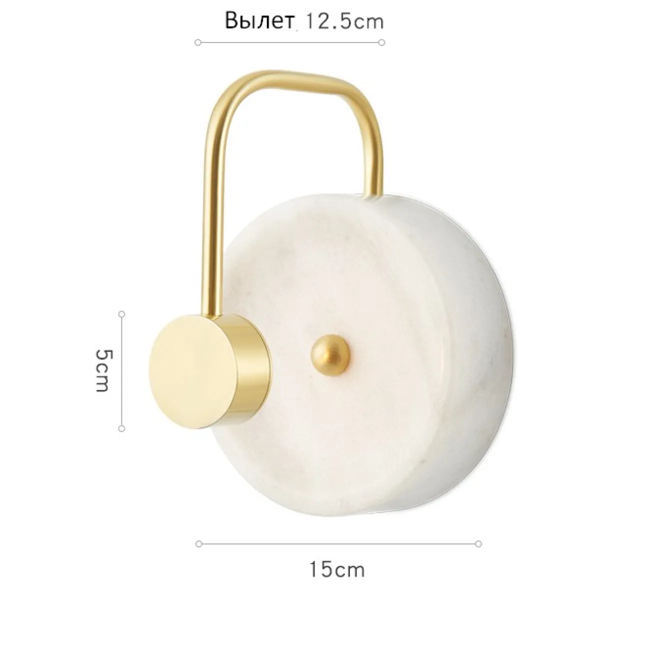 Светодиодное бра из мрамора GOTTBY Белый Зеленый