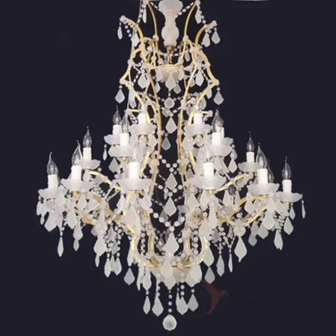Люстра RH Rococo Iron & white matt Crystal Chandelier 25 от LaLume