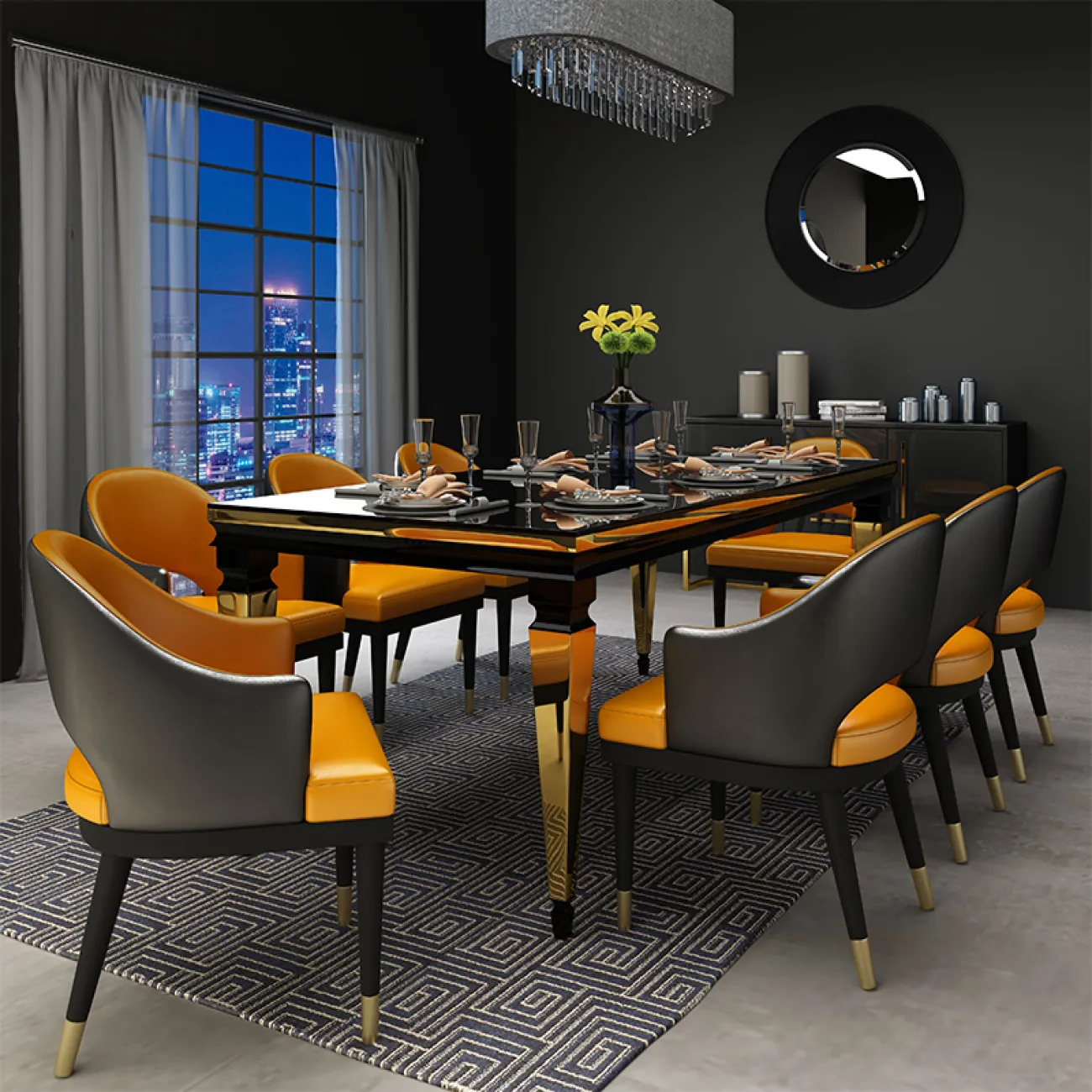 Дизайнерский обеденный стол LaLume-AZ00320