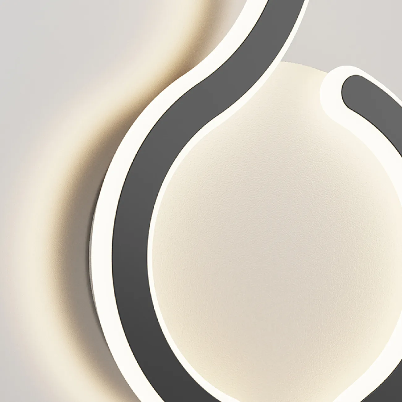 Серия настенных светодиодных светильников с двумя изогнутыми элементами на круглом креплении HARTO H50 Трехцветный свет