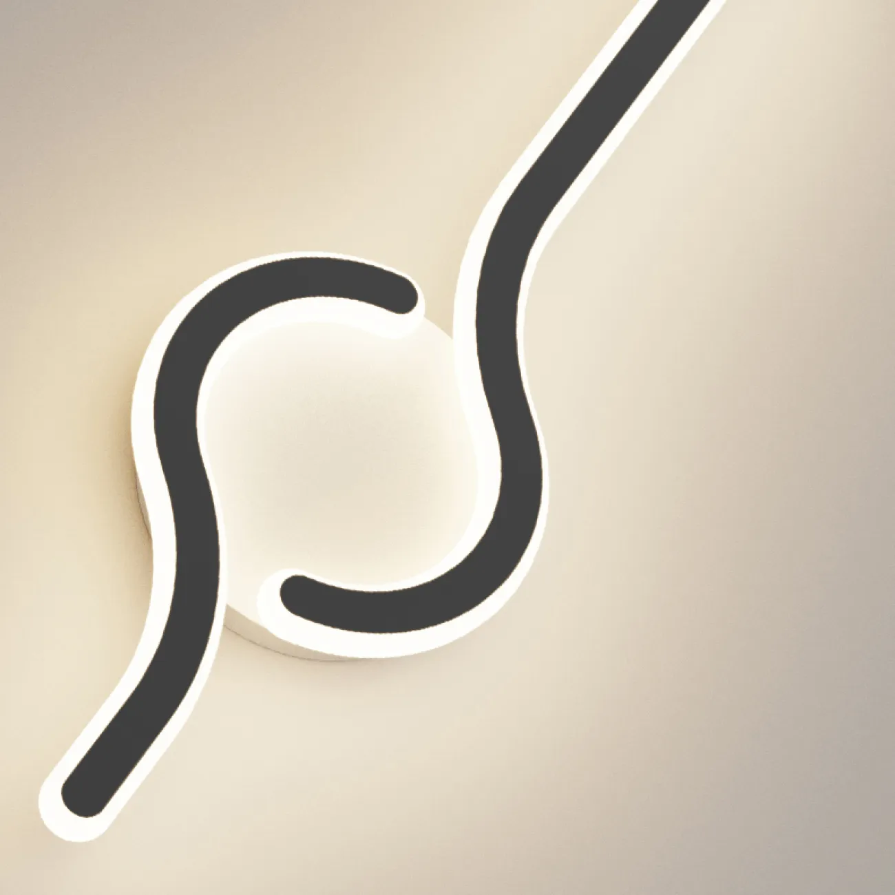 Серия настенных светодиодных светильников с двумя изогнутыми элементами на круглом креплении HARTO H50 Трехцветный свет