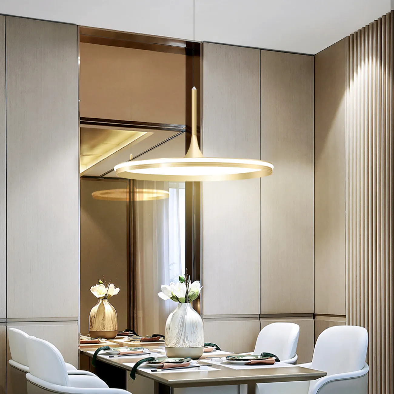 Подвесной светильник DANIKA D50 White Трехцветный свет от ImperiumLoft