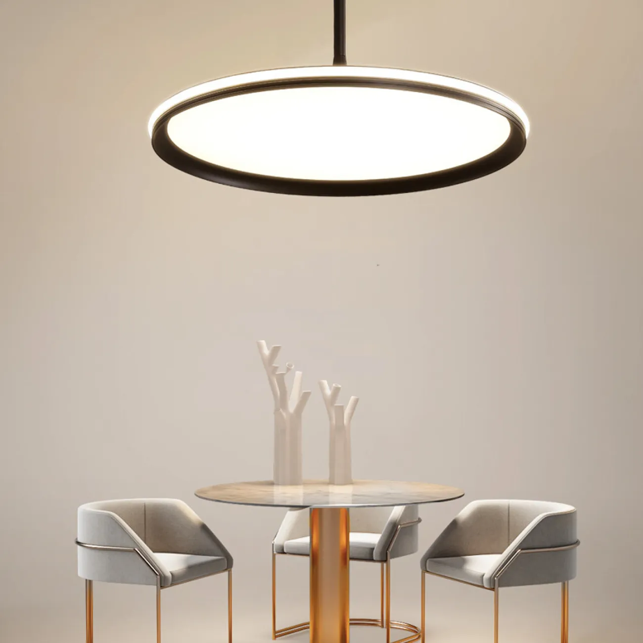 Подвесной светильник DANIKA D40 Black Трехцветный свет от ImperiumLoft