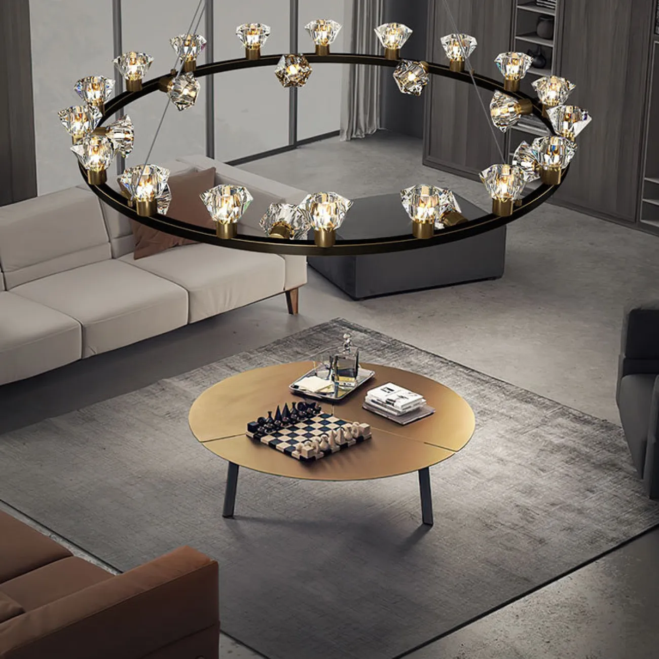 Подвесная люстра KENDRA CH D63 Gold от ImperiumLoft