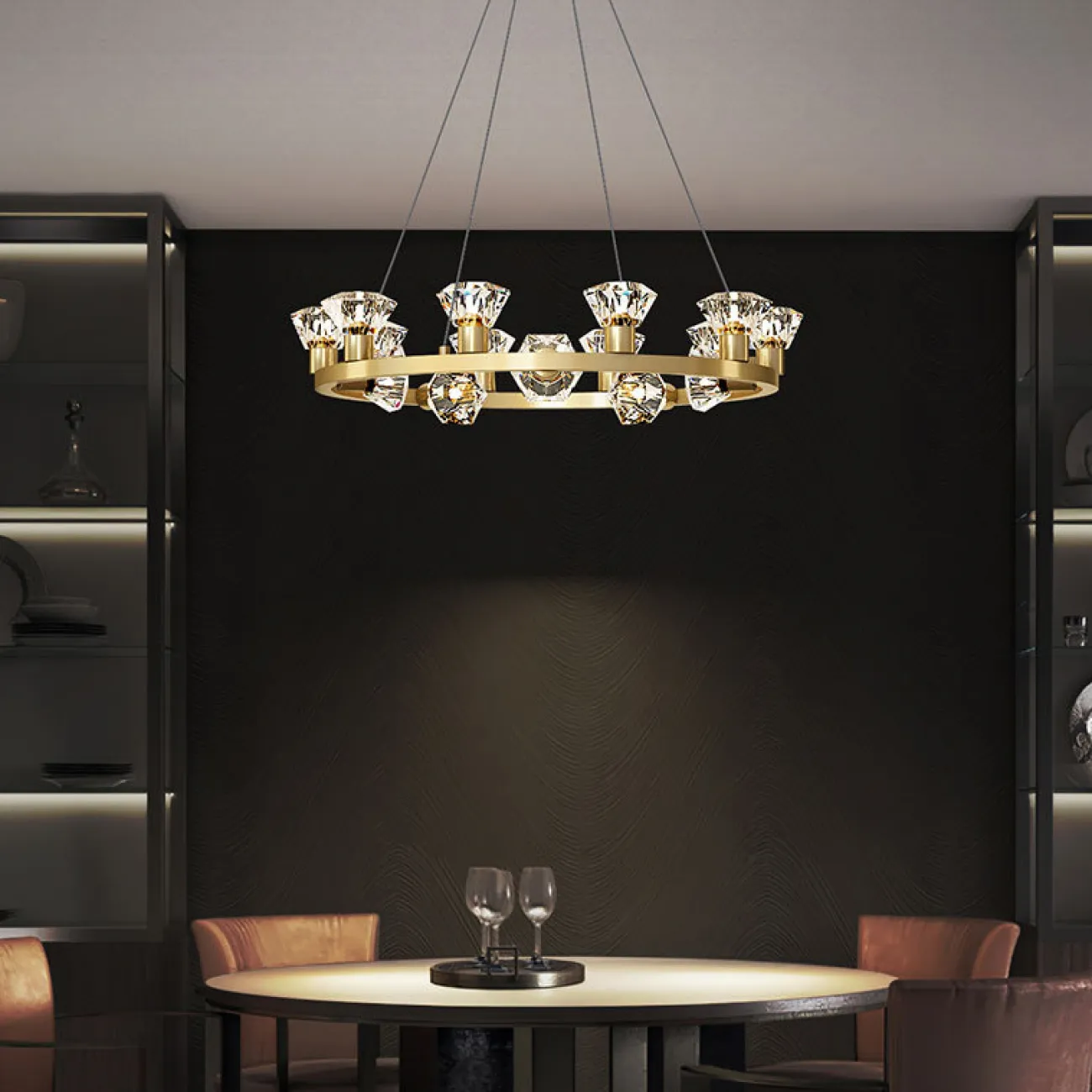 Подвесная люстра KENDRA CH D103 Black Brass от ImperiumLoft