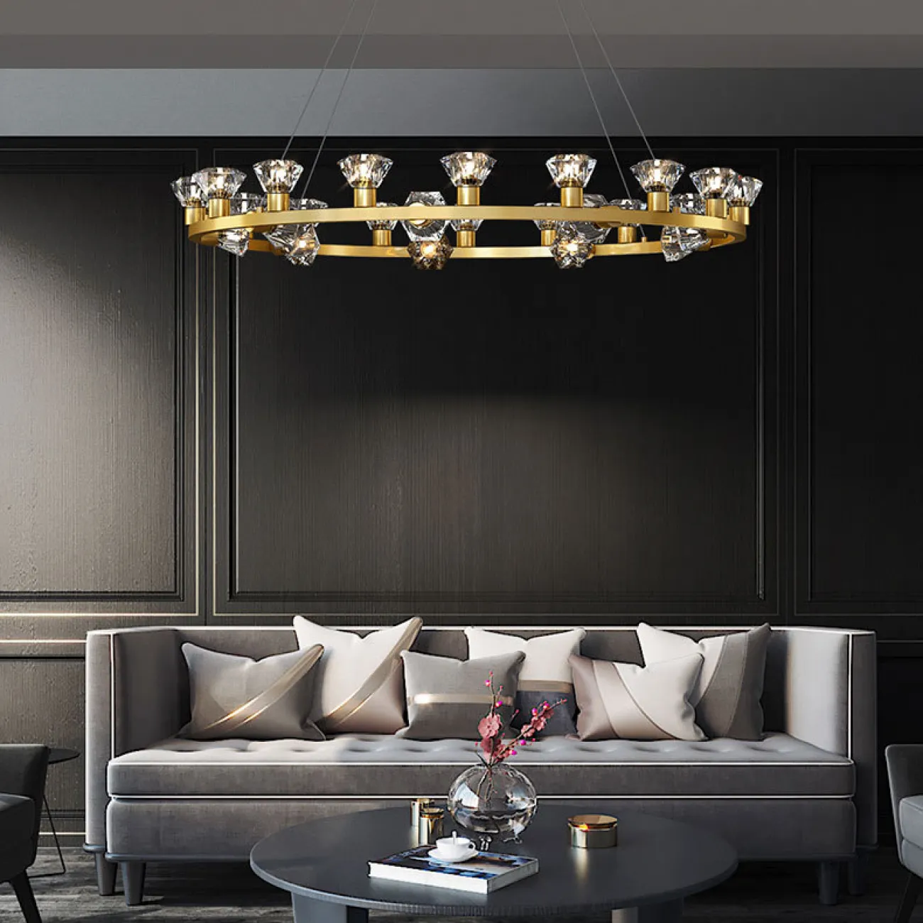 Подвесная люстра KENDRA CH D103 Black Brass от ImperiumLoft