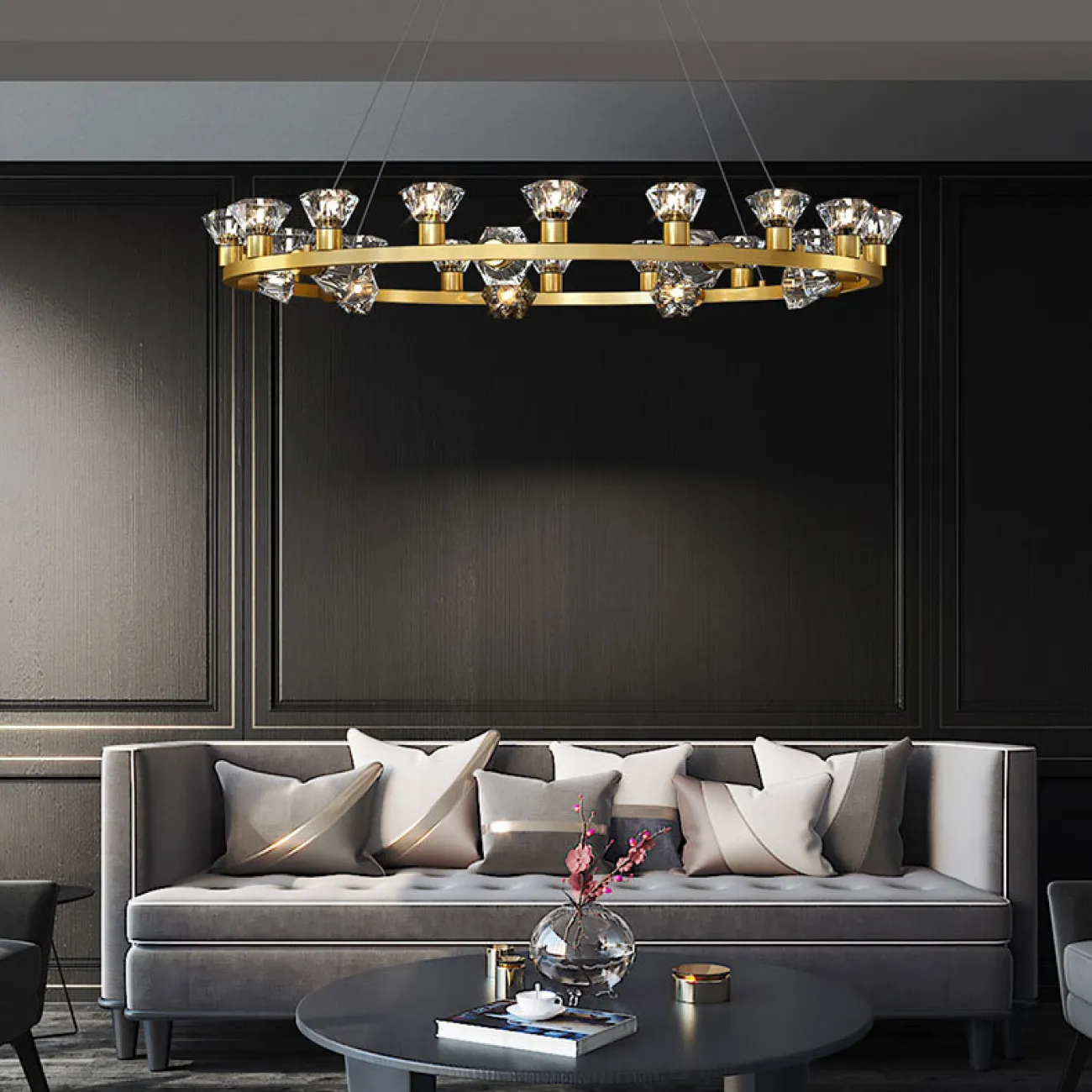 Подвесная люстра KENDRA CH D63 Gold от ImperiumLoft