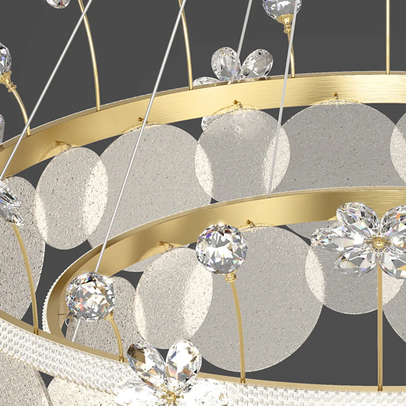 Подвесная люстра MARGARET D50 Трехцветный свет от ImperiumLoft