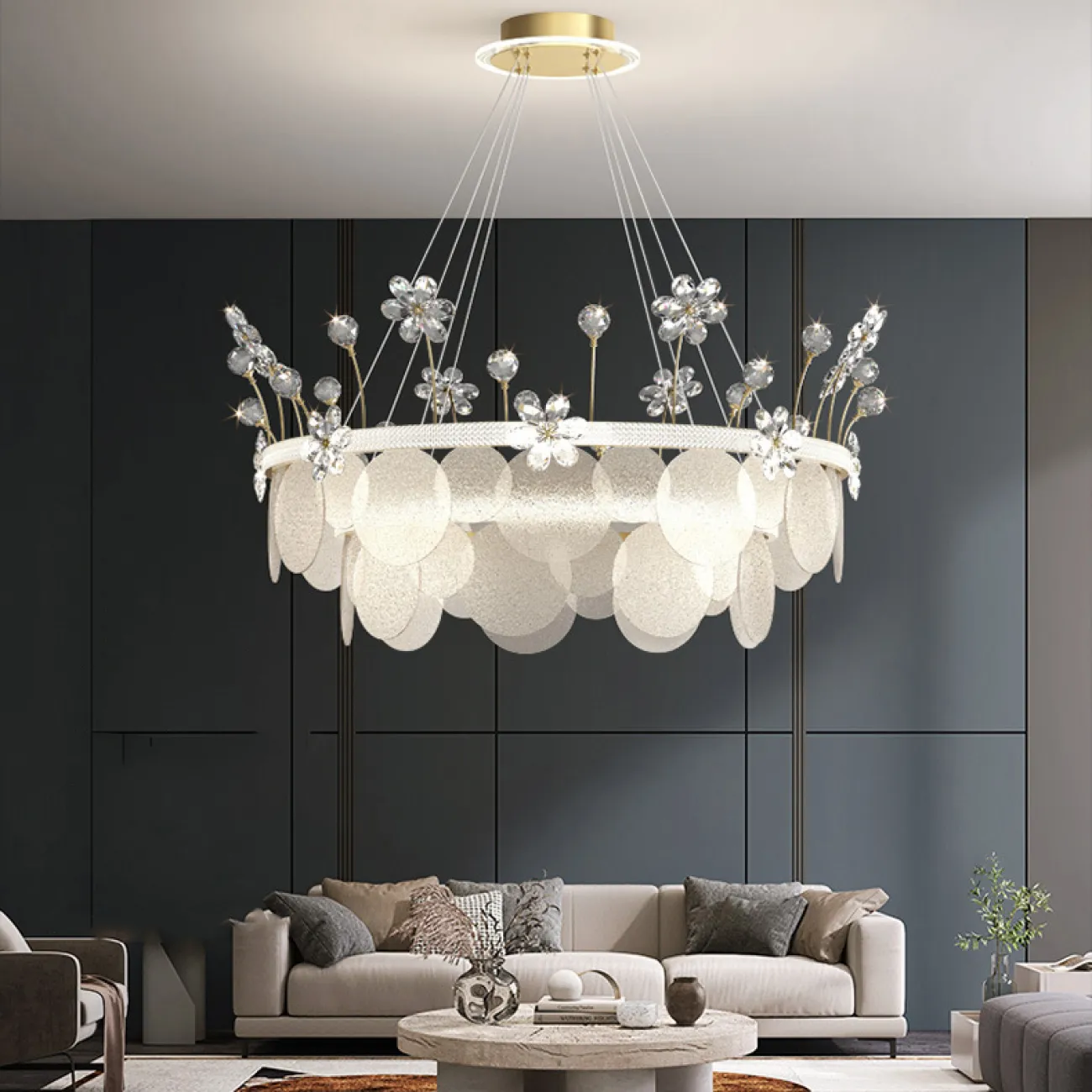 Подвесная люстра MARGARET D50 Трехцветный свет от ImperiumLoft