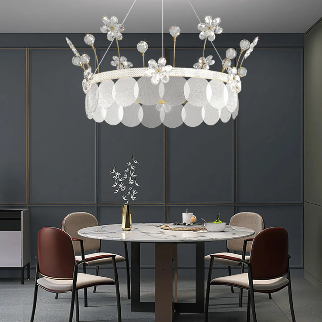 Подвесная люстра MARGARET D50 Трехцветный свет от ImperiumLoft