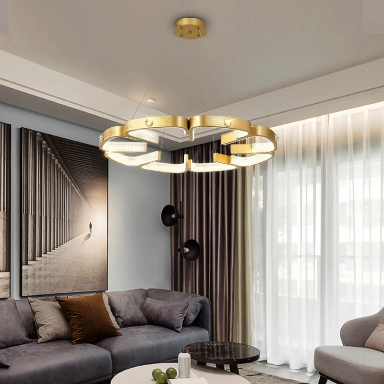 Подвесная люстра BRENDA D65 D95  Bronze от ImperiumLoft