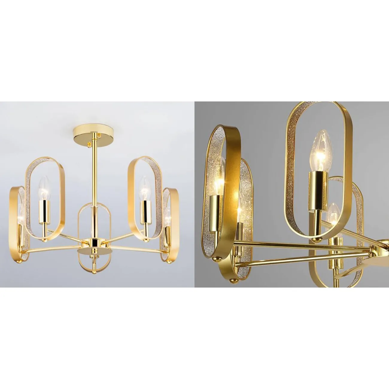 Люстра Defense Oval Gold