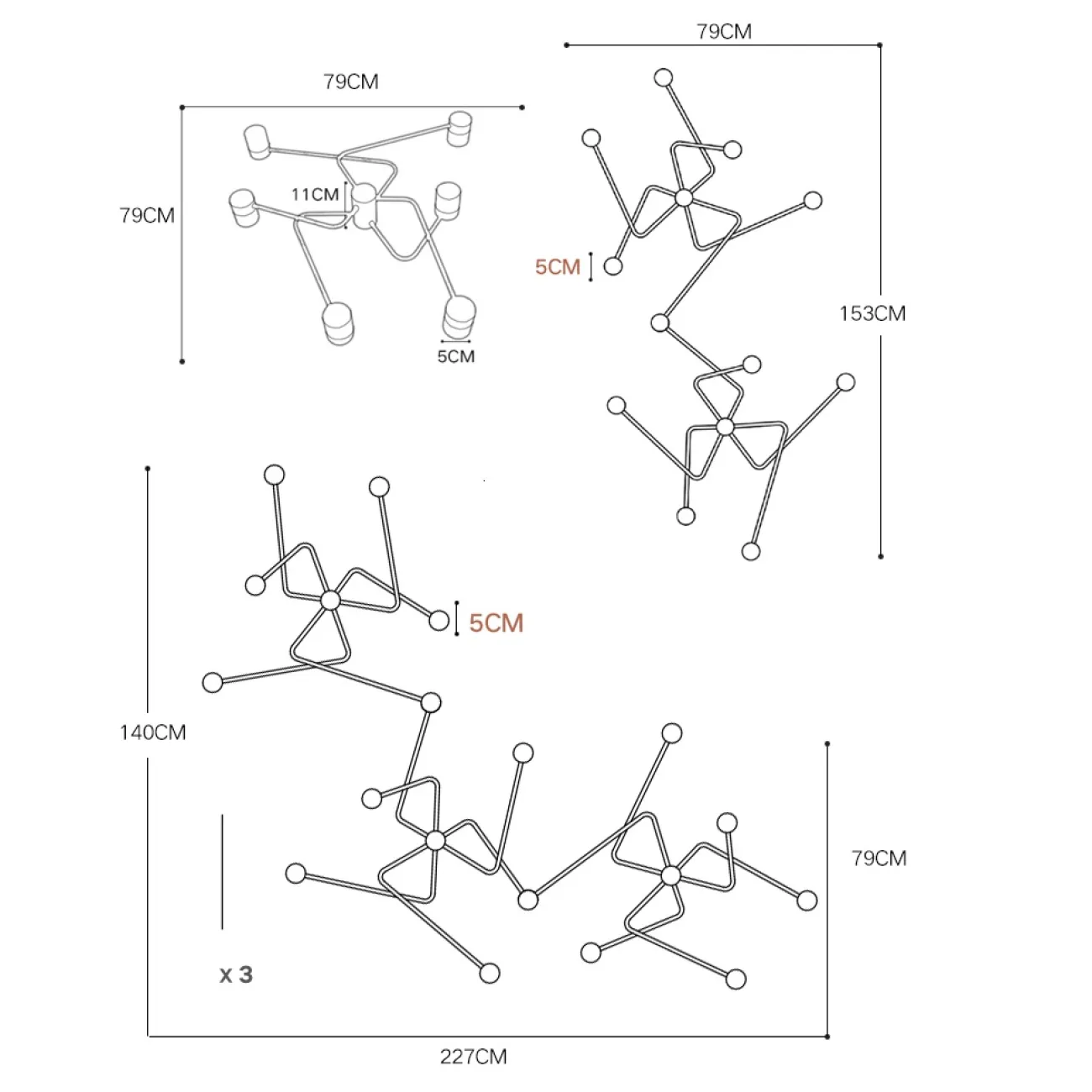Настенный светильник (Бра) Constellation от ImperiumLoft
