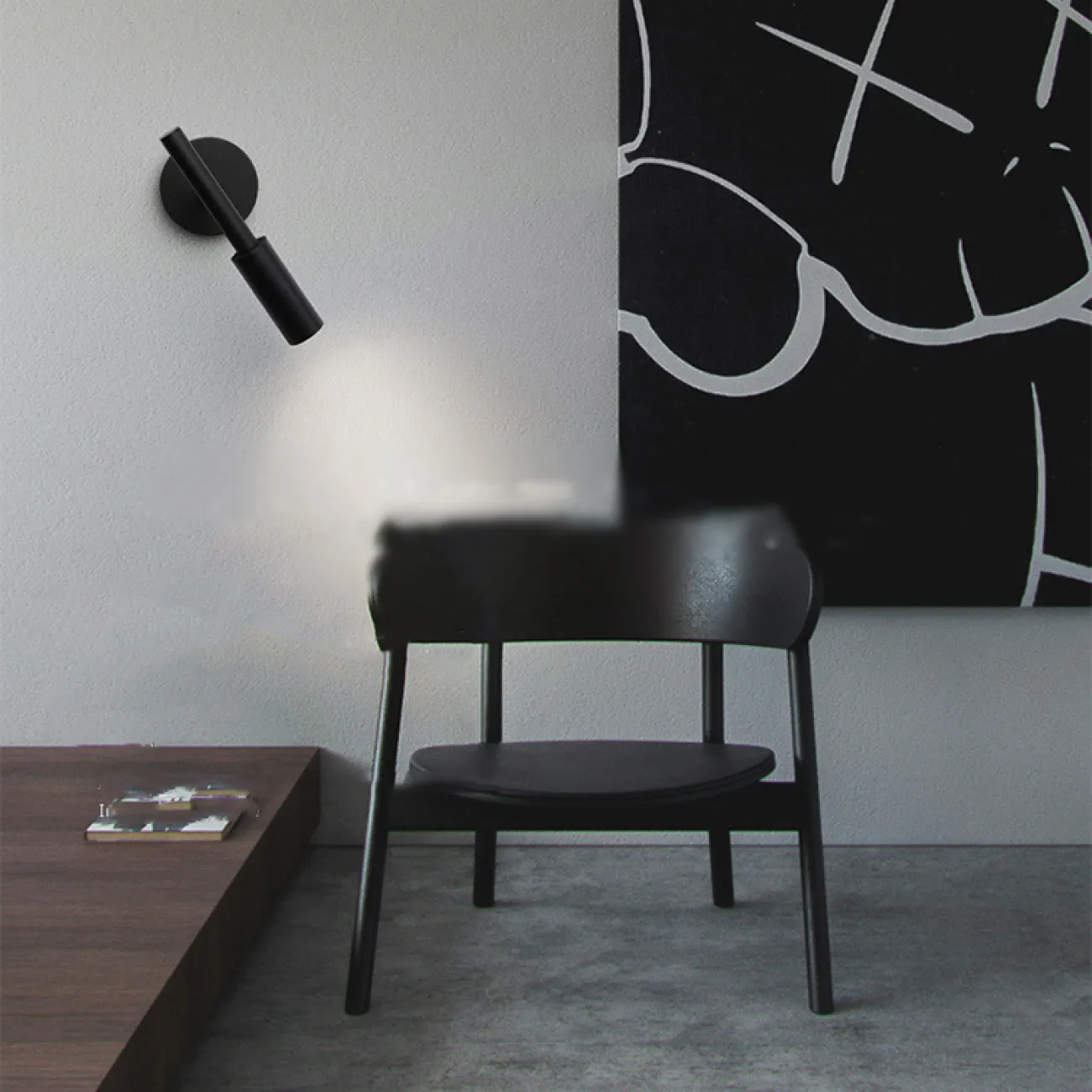 Серия настенных светильников с поворотным цилиндрическим плафоном на кронштейне с круглым креплением BERNARD Brass