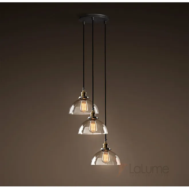 Подвесной светильник Loft Clear Glass SemiSphere Cloche 3 от LaLume