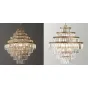 Люстра RH Alaine Crystal Large Pendant Antiqued Brass