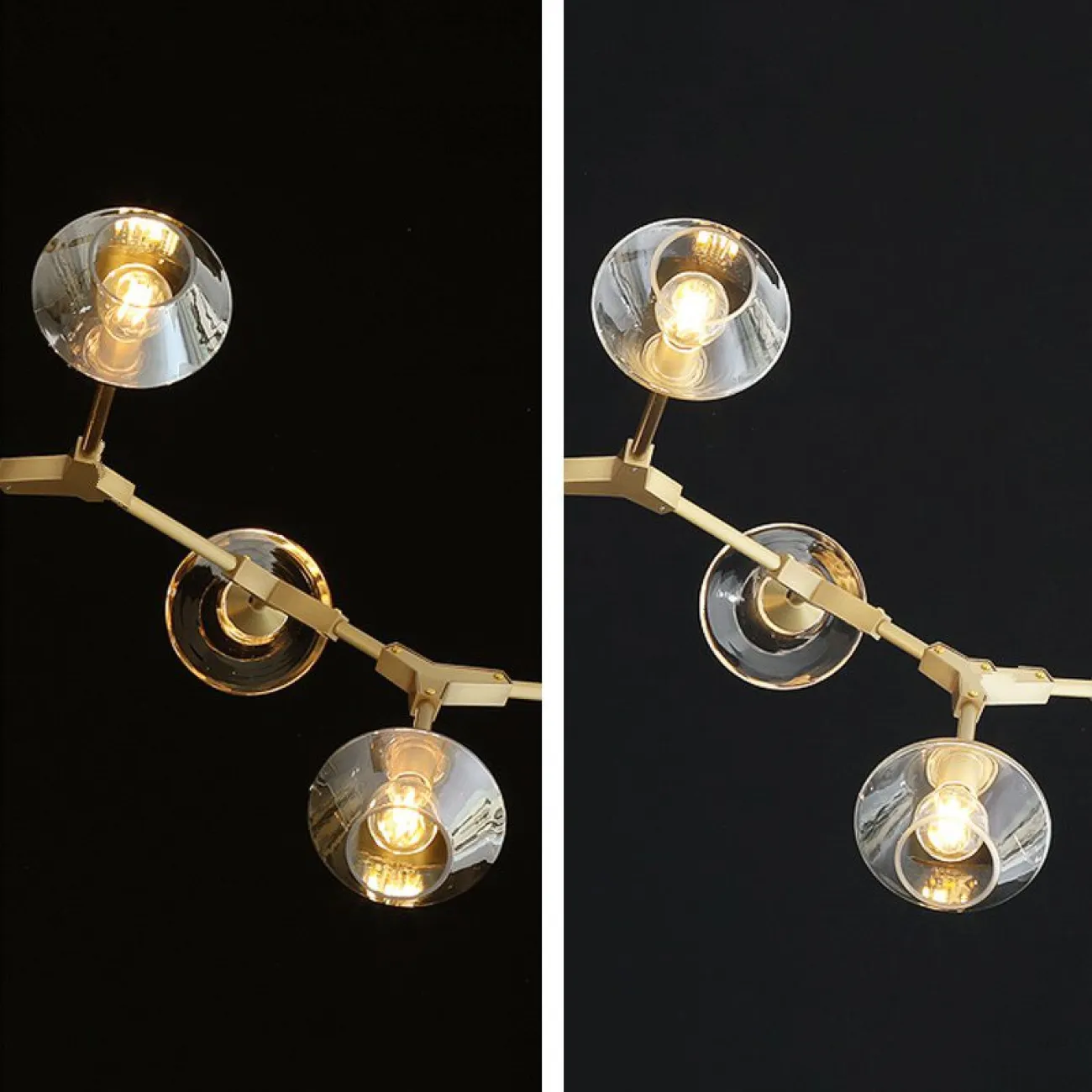 Дизайнерская люстра со стеклянными поворотными плафонами HILDA