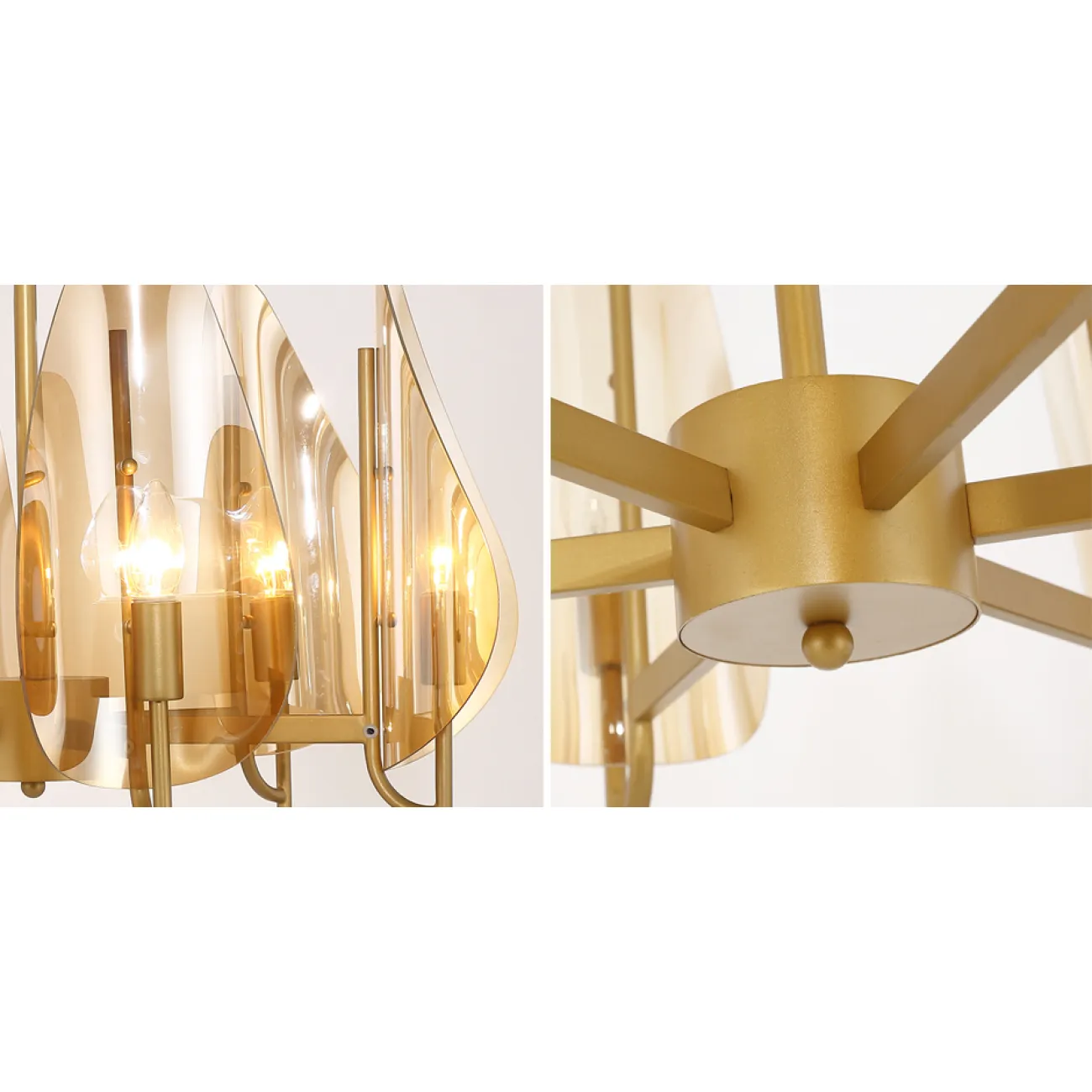 Люстра Chandelier Max Ingrand Fontana Arte Amber glass designed by Max Ingrand от LaLume