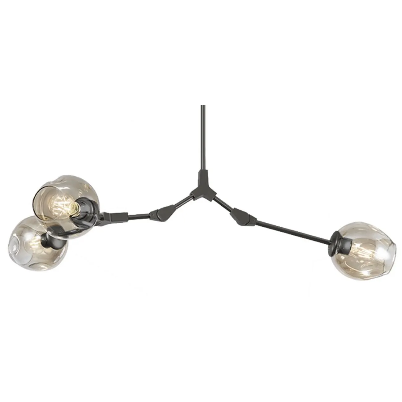 Люстра Сrumpled Glass Bubble Chandelier Gray 3 плафона от ImperiumLoft