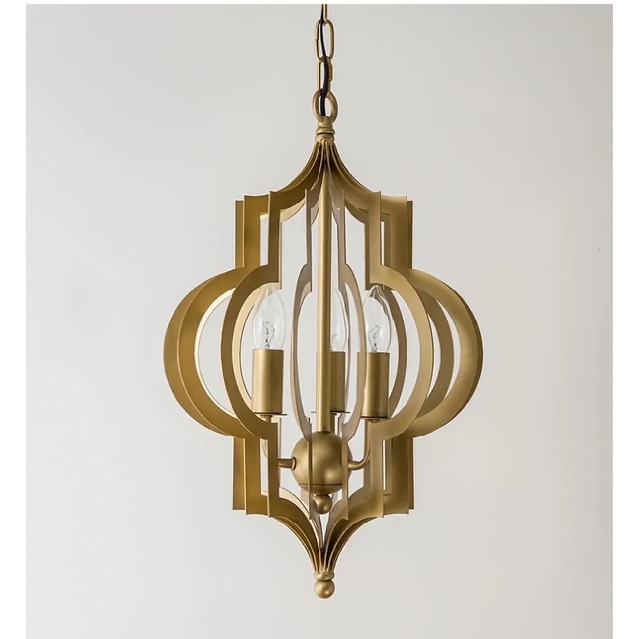 Люстра Scarlett Hollywood Regency Gold Leaf Pattern Pendant Chandelier D31 от ImperiumLoft