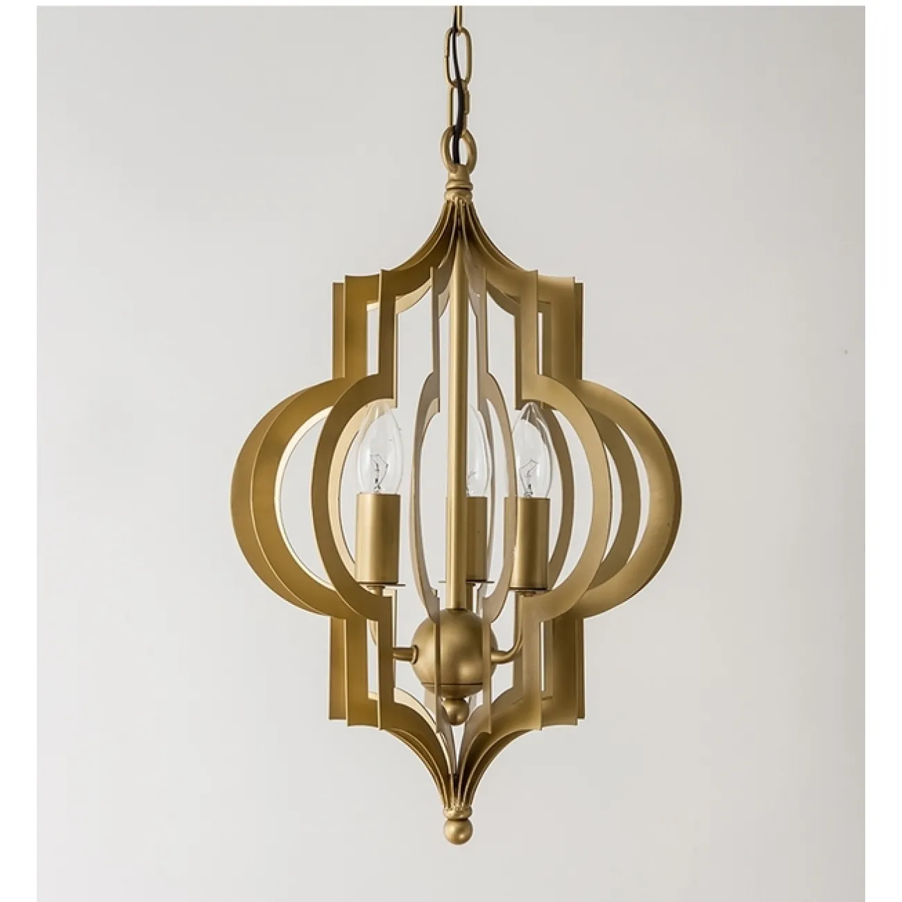 Люстра Scarlett Hollywood Regency Gold Leaf Pattern Pendant Chandelier D42 от ImperiumLoft