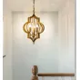 Люстра Scarlett Hollywood Regency Gold Leaf Pattern Pendant Chandelier D42 от ImperiumLoft