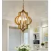 Люстра Scarlett Hollywood Regency Gold Leaf Pattern Pendant Chandelier D42