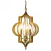 Люстра Scarlett Hollywood Regency Gold Leaf Pattern Pendant Chandelier D42