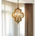 Люстра Scarlett Hollywood Regency Gold Leaf Pattern Pendant Chandelier D42