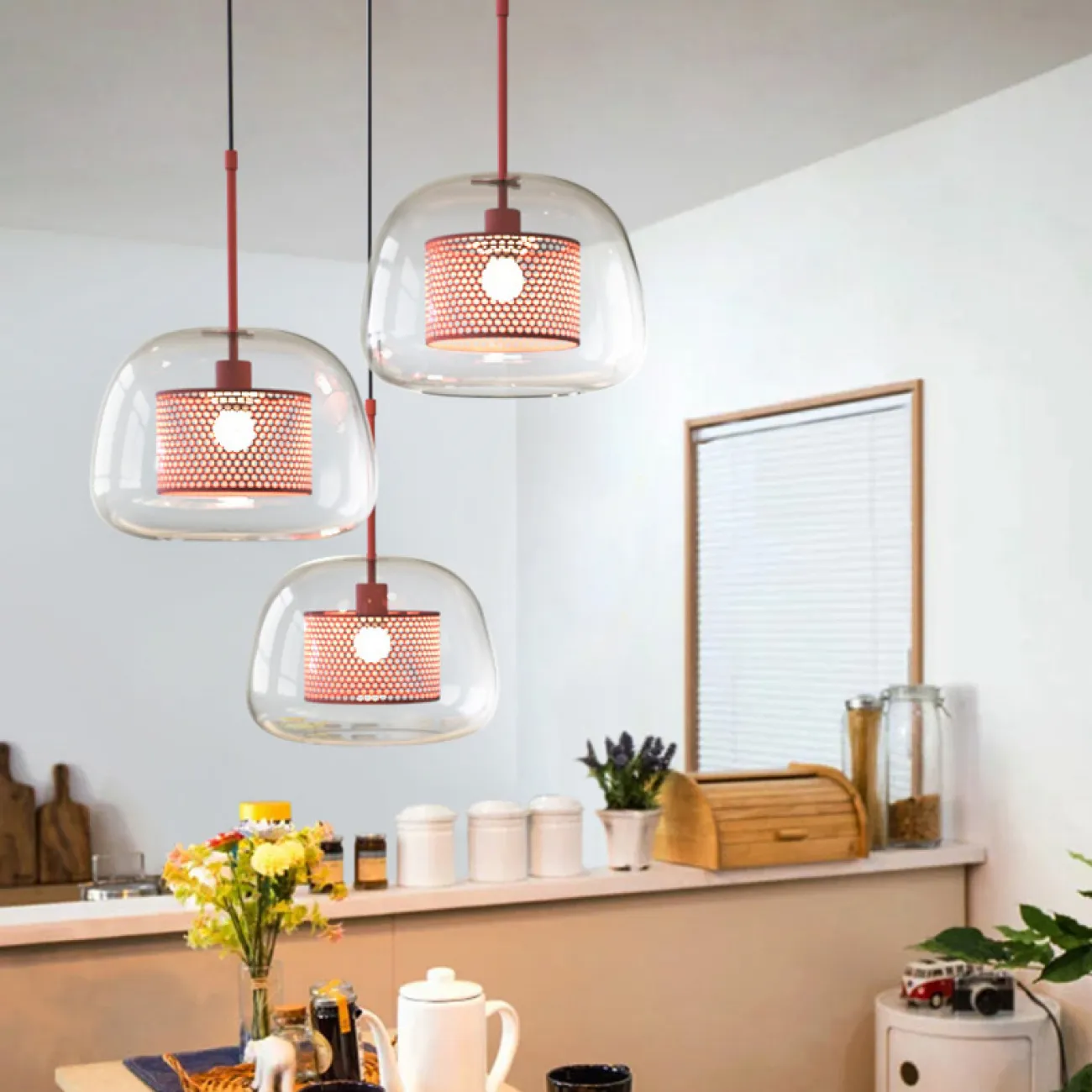 Светильник с тремя подвесами CATCH TRIO ROSE от ImperiumLoft