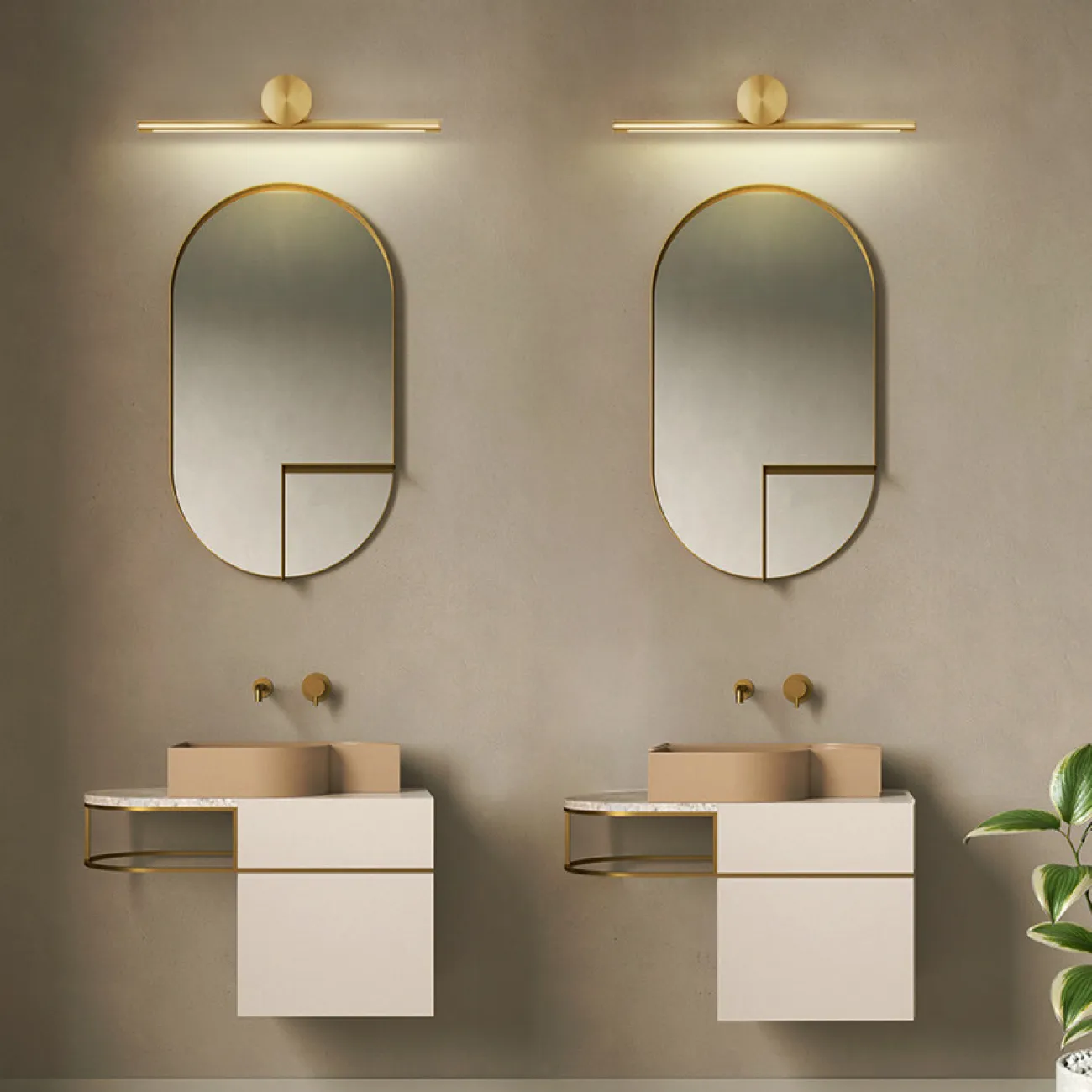 Настенный светильник BREEZE B L60 Brass от ImperiumLoft