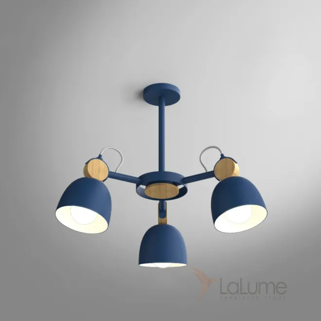 Потолочная люстр на штанге ROLLA 3 bilberry от ImperiumLoft Потолочная люстр на штанге ROLLA 3 bilberry от ImperiumLoft