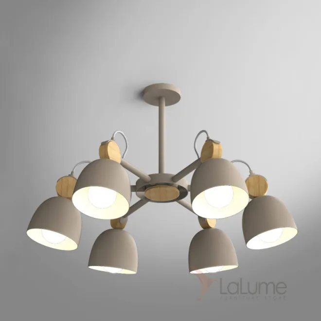 Потолочная люстр на штанге ROLLA 6 beige от ImperiumLoft Потолочная люстр на штанге ROLLA 6 beige от ImperiumLoft