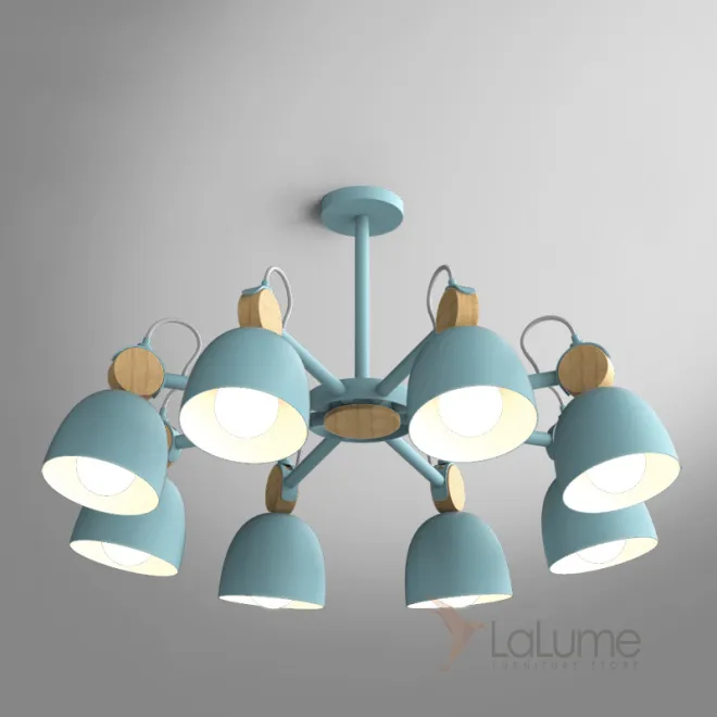 Потолочная люстр на штанге ROLLA 8 blueice от ImperiumLoft