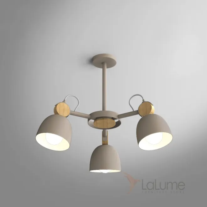 Потолочная люстр на штанге ROLLA 3 beige от ImperiumLoft