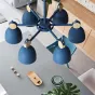 Потолочная люстр на штанге ROLLA 3 blueice от ImperiumLoft