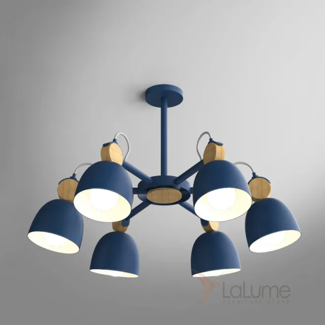 Потолочная люстр на штанге ROLLA 6 bilberry от ImperiumLoft