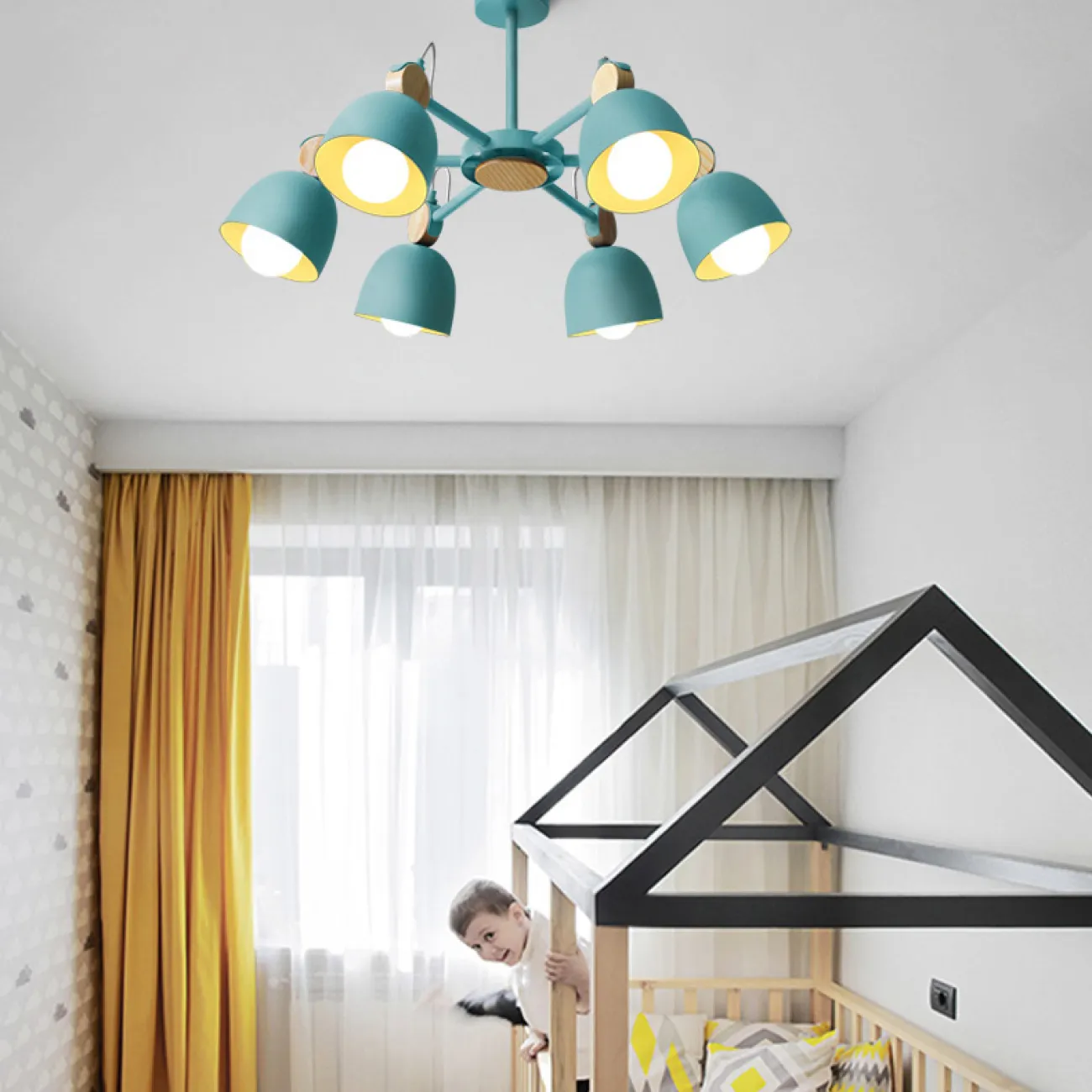 Потолочная люстр на штанге ROLLA 8 Gray от ImperiumLoft Потолочная люстр на штанге ROLLA 8 Gray от ImperiumLoft