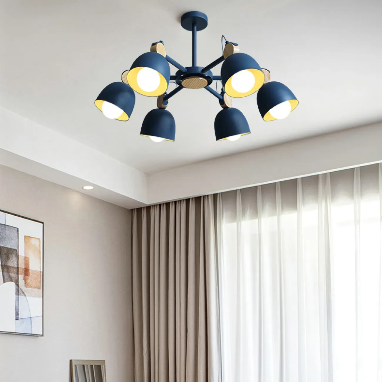 Потолочная люстр на штанге ROLLA 8 Gray от ImperiumLoft Потолочная люстр на штанге ROLLA 8 Gray от ImperiumLoft