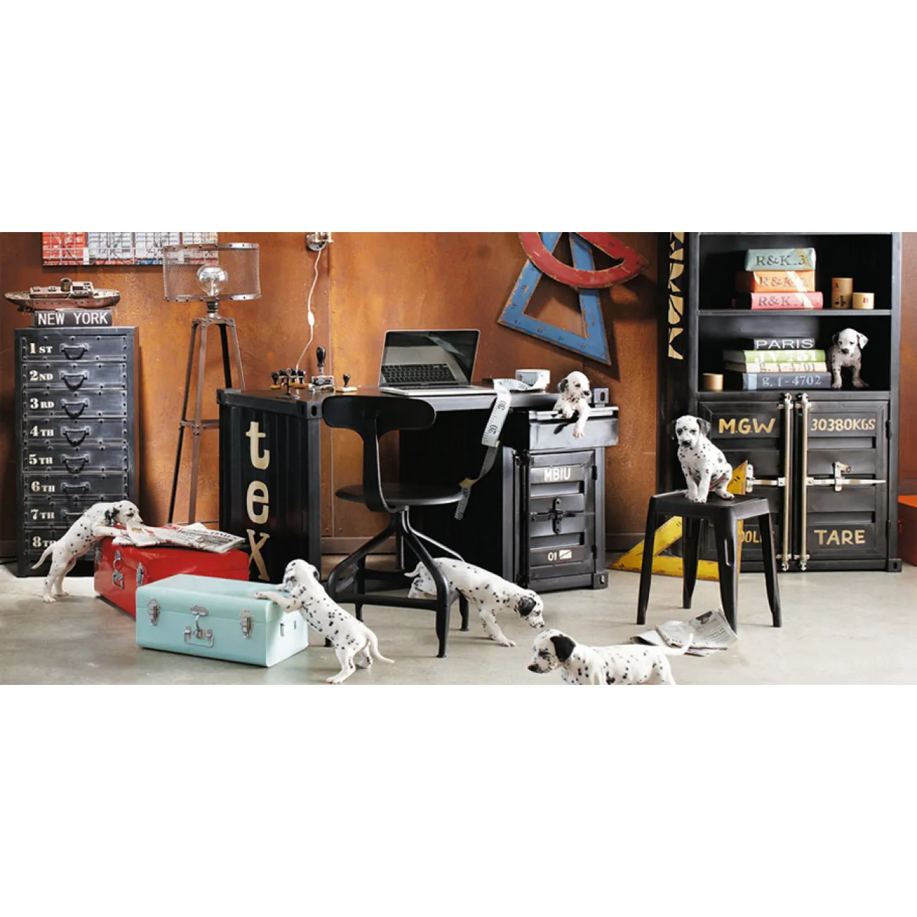 Письменный стол Metal & Oak Sea Container Desk от LaLume