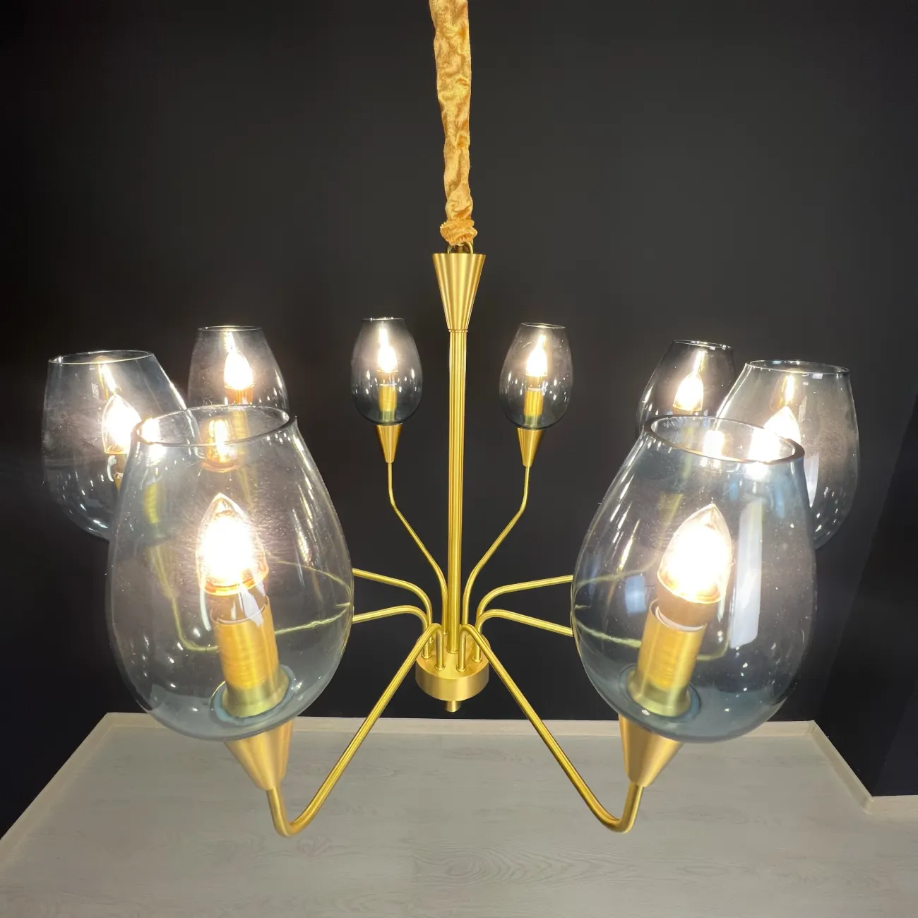 Подвесная дизайнерская люстра Viola 8 Синий от ImperiumLoft